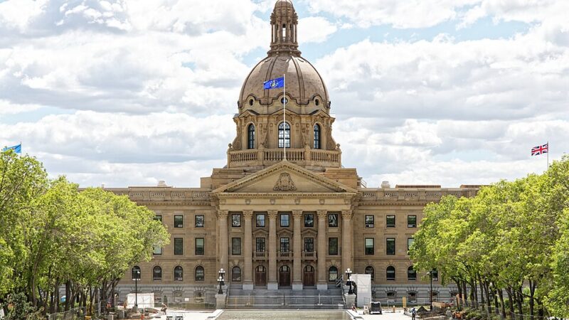 Alberta Legislature Building with its copper dome in Edmonton