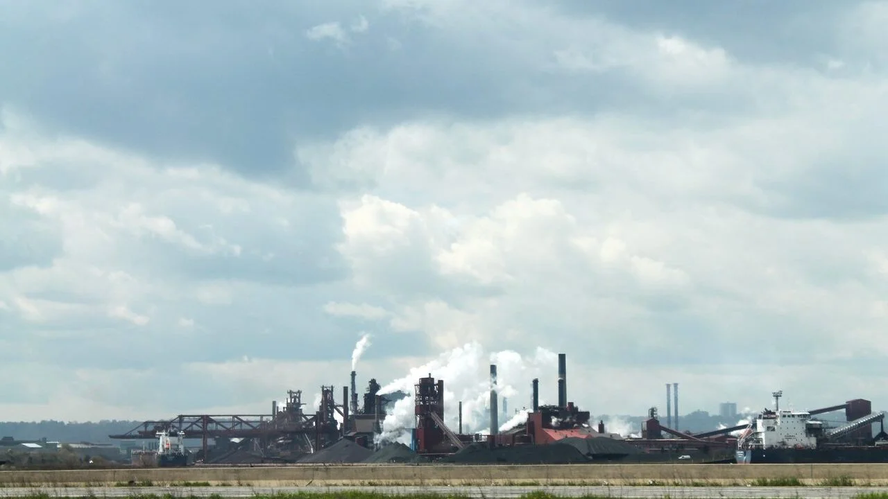 A steel mill in Hamilton, Ontario