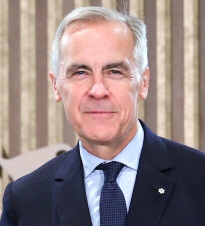Prime Minister Mark Carney portrait wearing a dark suit