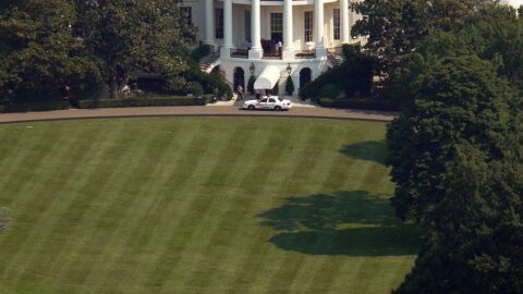 South facade of the White House in Washington DC