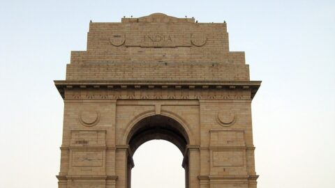 India Gate war memorial monument in New Delhi