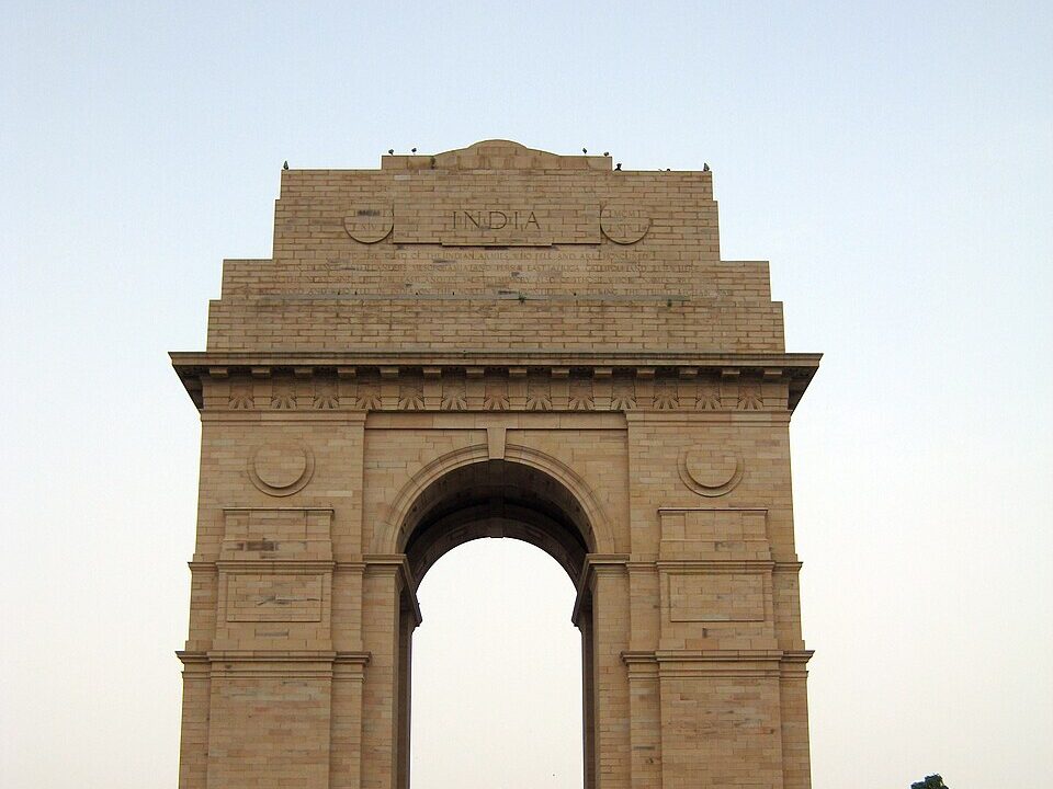 India Gate war memorial monument in New Delhi